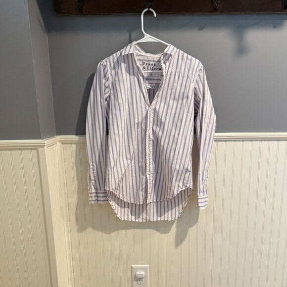 Frank & Eileen - Frank Woven Button Up in Pink, Blue Stripe - Picture 2 of 4